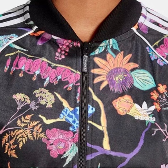 ADIDAS Track Jacket “ Poisonous Garden"
Black Floral Print Size- XS - Picture 4 of 8